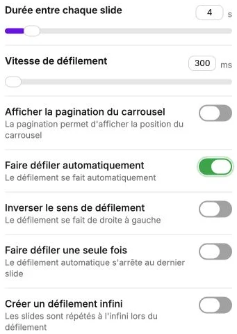 An automatic carousel with four seconds between slides.