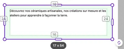 All four padding values are visible around the selected content.