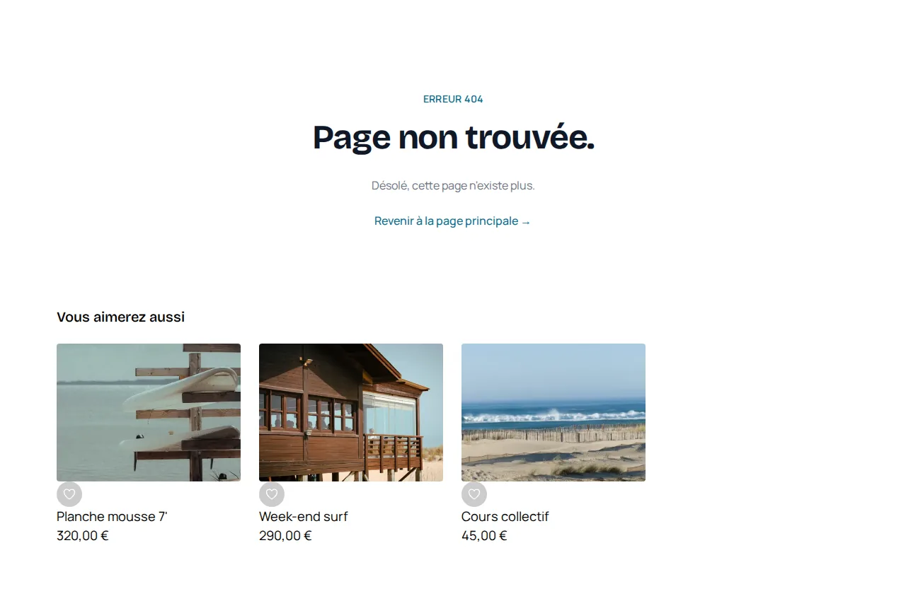 Page not found, Surf House