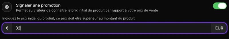 Un prix initial de 32 € pour un produit vendu 24,90 €.